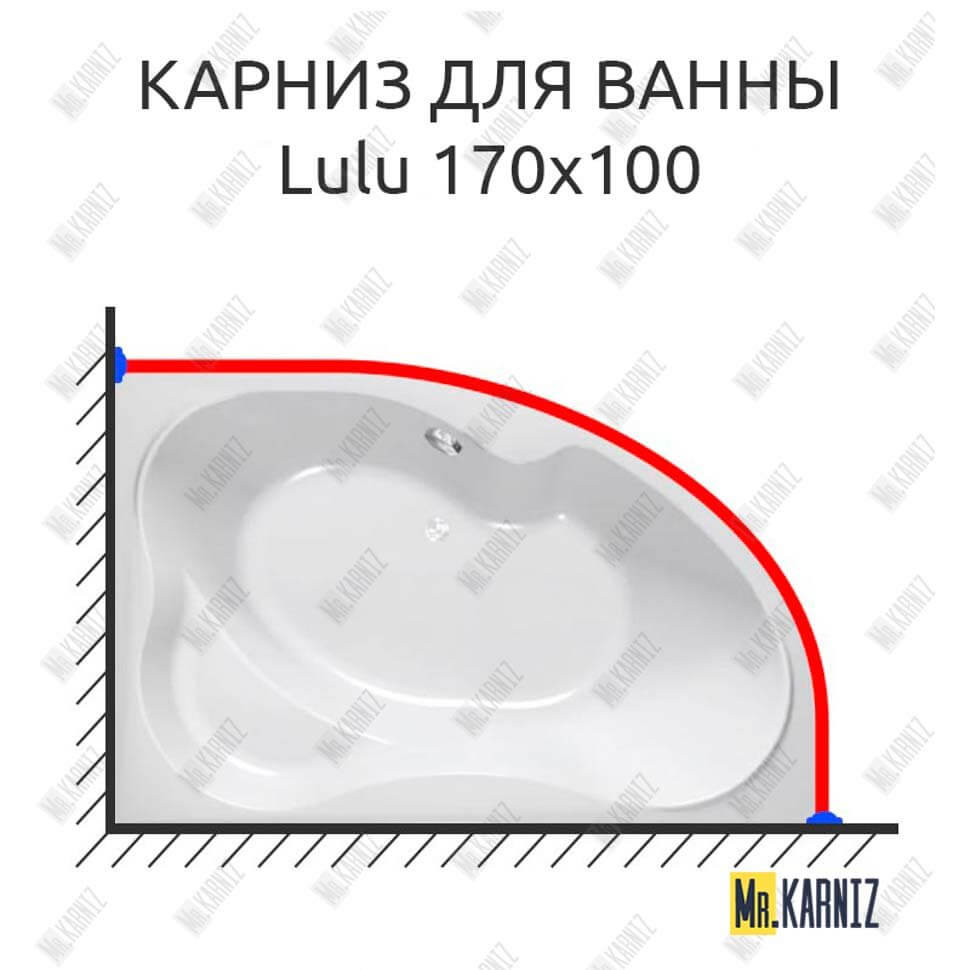 Карниз для ванны Kolpa-San Lulu 170х100 Усиленный 25 мм MrKARNIZ